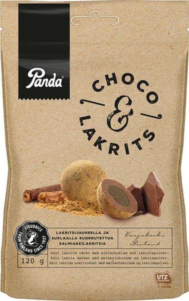 Panda Choco & Lakrits 120g, 14-Pack | Finnish Licorice Candy