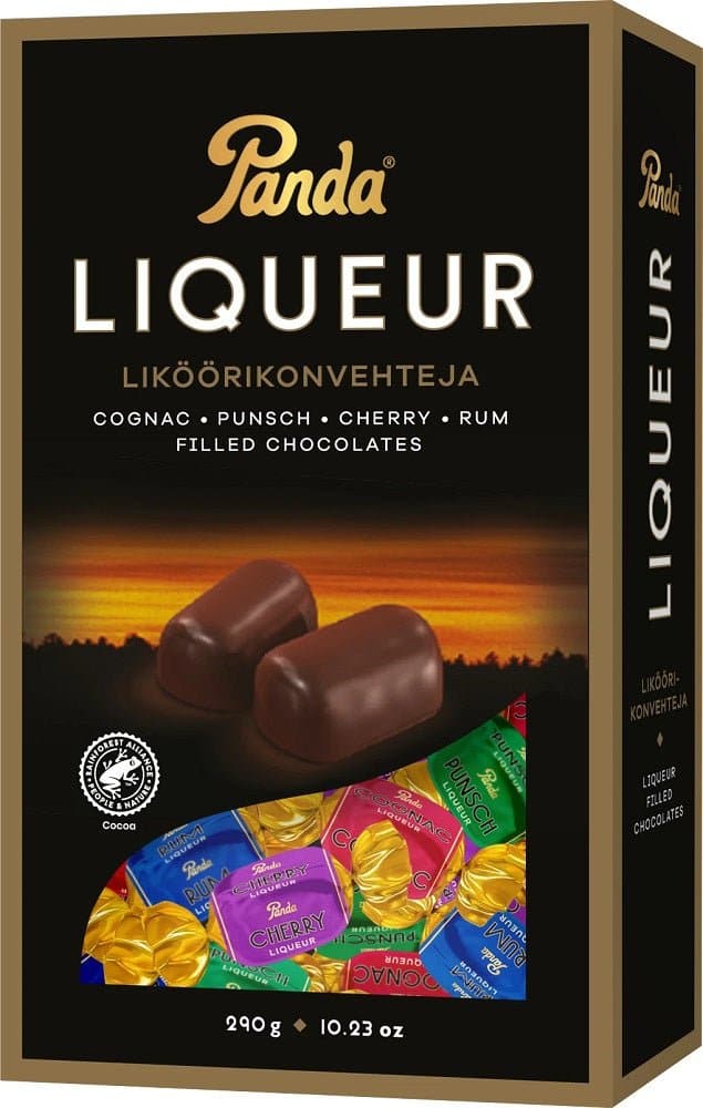 Panda Liqueur 290g, 6-Pack | Finnish Dark Chocolates