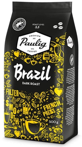 Paulig Brazil Dark Roast Coffee Beans 500g, 8-Pack - Scandinavian Goods
