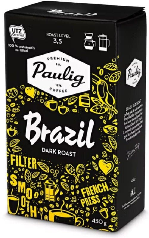 Paulig Brazil Dark Roast Ground Filter Coffee 450g, 12-Pack - Scandinavian Goods