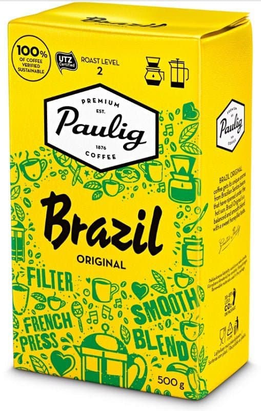 Paulig Brazil Ground Filter Coffee 500g, 12-Pack - Scandinavian Goods