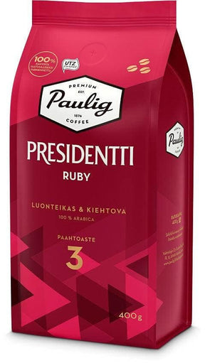 Paulig Presidentti Ruby Coffee Beans 400g, 8-Pack - Scandnavian Goods
