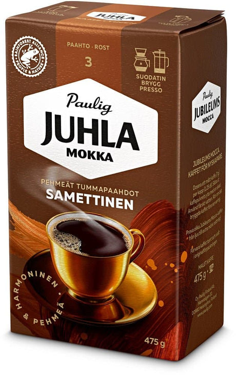 Paulig Juhla Mokka Samettinen Ground Coffee 475g, 12-Pack - Scandinavian Goods