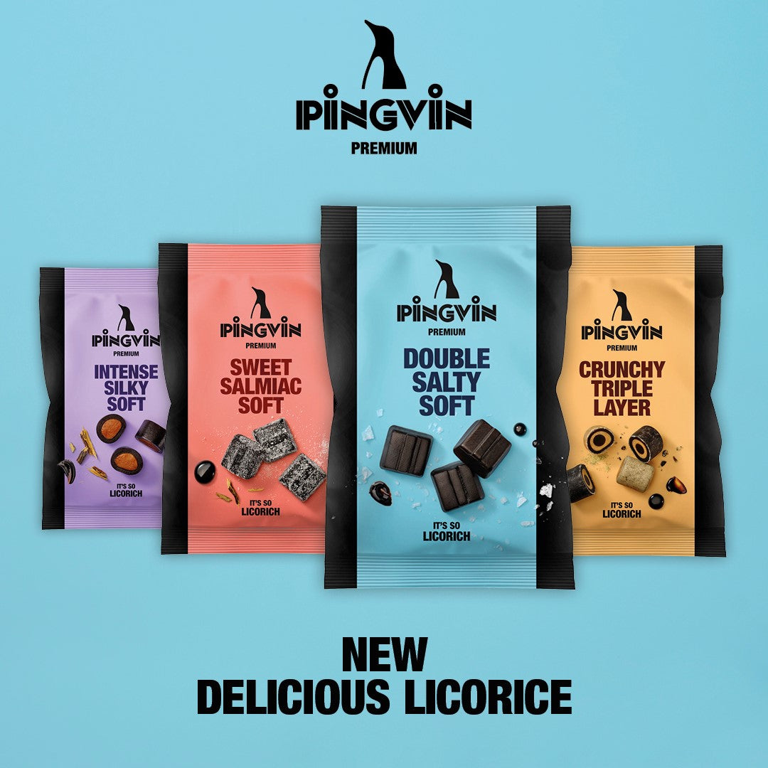 Pingvin Premium Crunchy Triple Layer Licorice 90g | Danish Candy