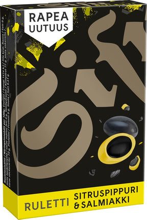 Sisu Ruletti Sitruspippuri & Salmiakki 47g, 16-Pack - Scandinavian Goods