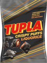 Tupla Crispy Puffs Liquorice 140g, 24-Pack - Scandinavian Goods