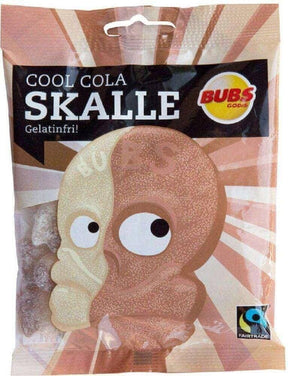 Bubs Godis Cool Colaskalle 90g, 24-Pack - Scandinavian Goods