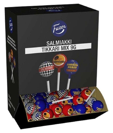 Fazer Salmiakki Lollipop Mix 1,35 kg - Scandinavian Goods