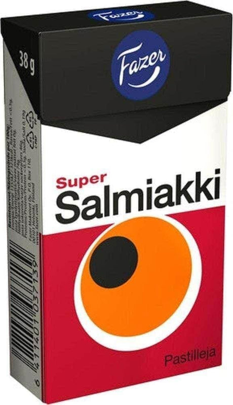 Fazer Super Salmiakki Pastilles 38g, 20-Pack - Scandinavian Goods