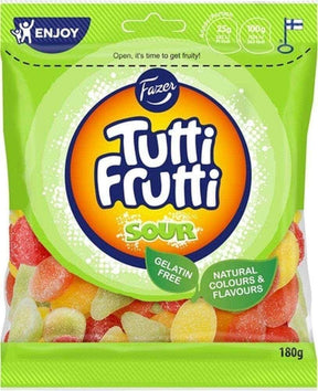 Fazer Tutti Frutti Sour 180g, 12-Pack - Scandinavian Goods