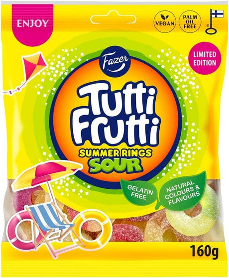 Fazer Tutti Frutti Summer Rings Sour 160g - Scandinavian Goods