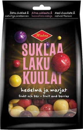 Suklaalakukuulat Fruit & Berries 140g, 12-Pack - Scandinavian Goods