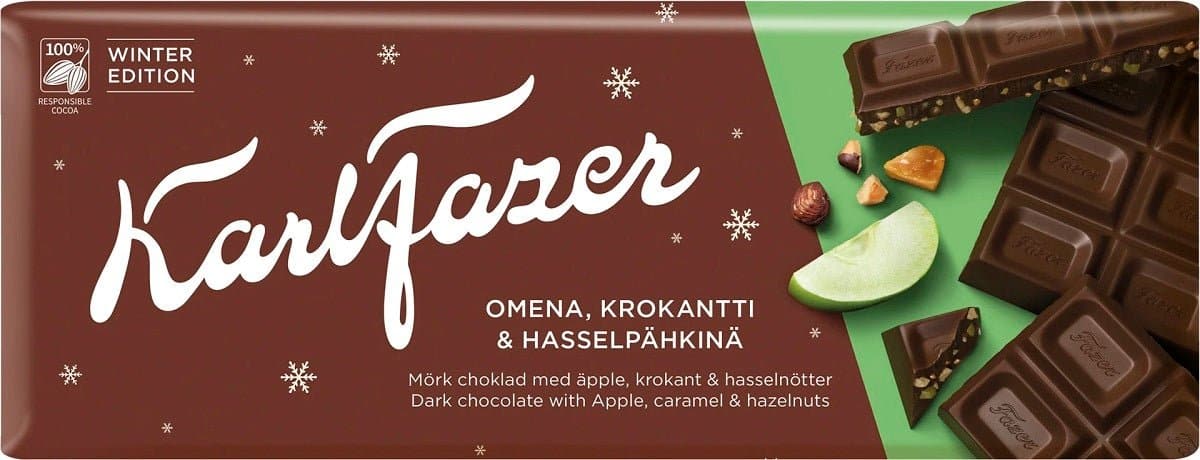 Karl Fazer Apple, Caramel & Hazelnut 200g - Scandinavian Goods