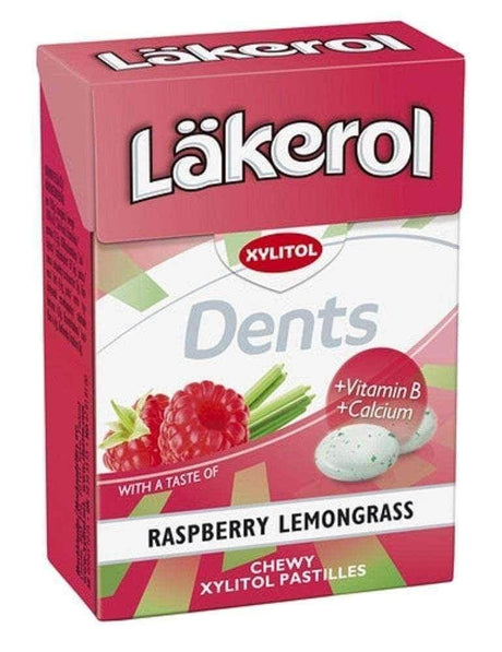 Läkerol Dents Raspberry Lemongrass 85g, 12-Pack - Scandinavian Goods