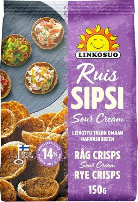 Linkosuo Sour Cream Rye Crisps 150g - Scandinavian Goods