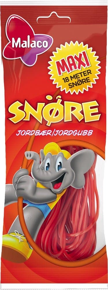 Malaco Snøre Jordgubb 200g - Scandinavian Goods