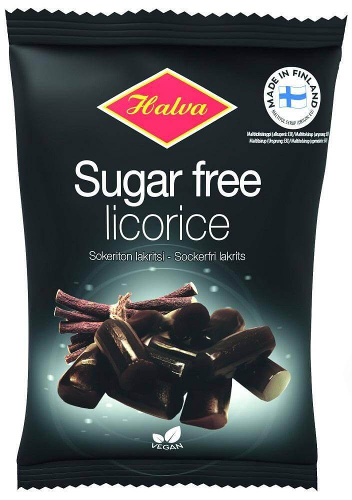 Halva Sugar Free Licorice 90g, 18-Pack - Scandinavian Goods