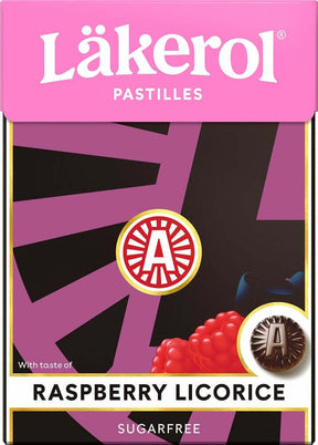 Läkerol Raspberry Licorice 75g, 12-Pack - Scandinavian Goods