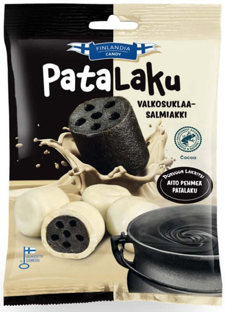 Patalaku Valkosuklaa Salmiakki 140g - Scandinavian Goods